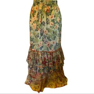 Silhouette Maxi Shirt floral pink green (XL)